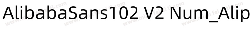 AlibabaSans102 V2 Num_Alipay Md字体转换